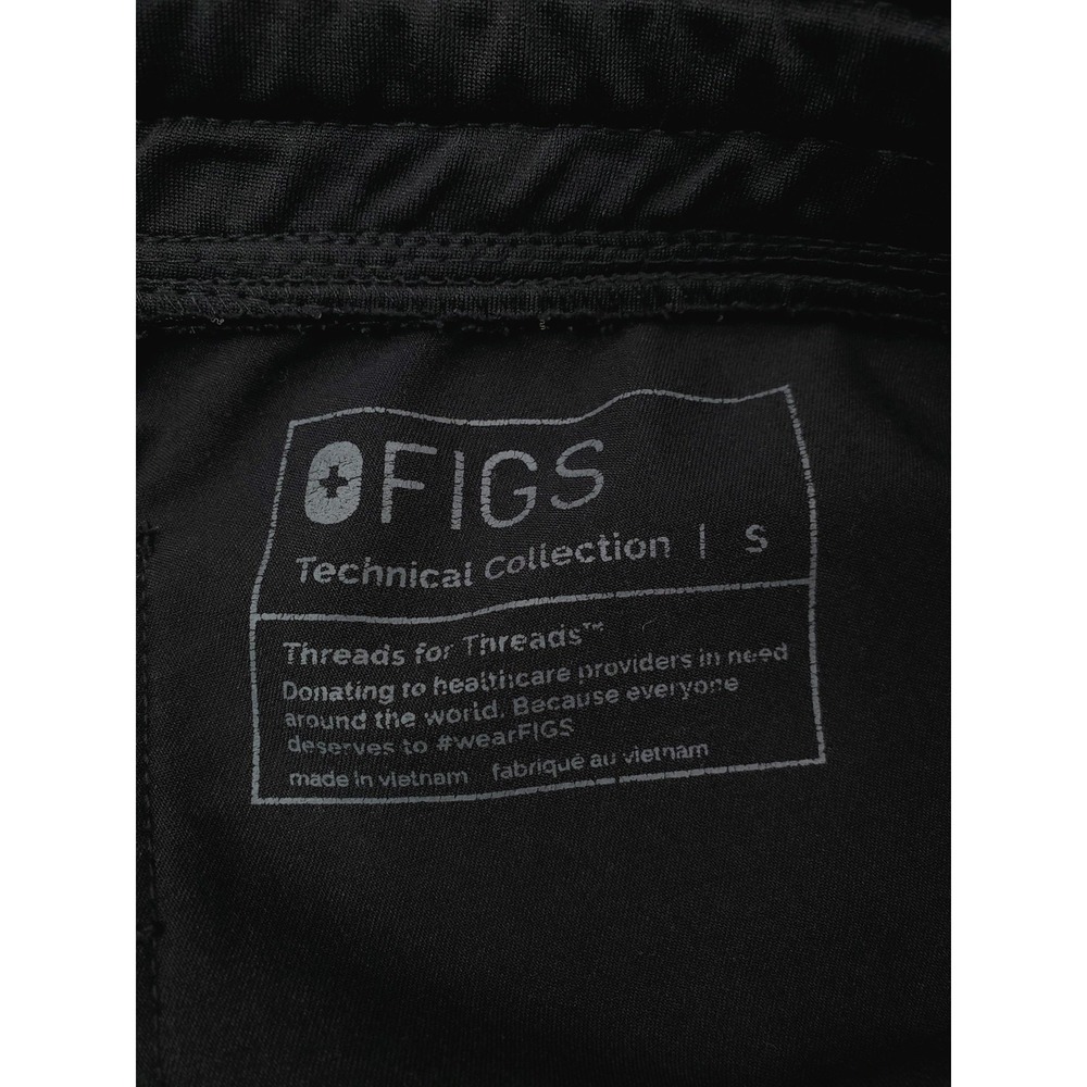 FIGS Zamora Jogger Scrub Pants Womens Small Black Drawstring Pocket Medical - Picture 6 of 13